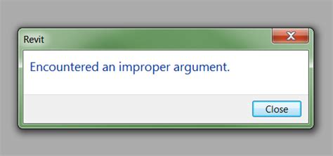 revit improper argument|2014 Encountered an Improper Argument CRASH .